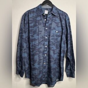 Brooks Brothers Navy Camouflage Button Down Shirt‎